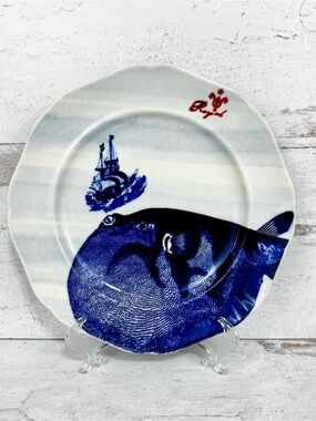 Anthropologie From The Deep Puffer Fish Salad Plate